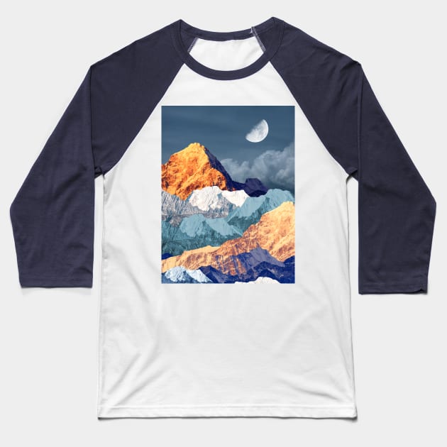 When Men and Mountains meet Baseball T-Shirt by leafandpetaldesign